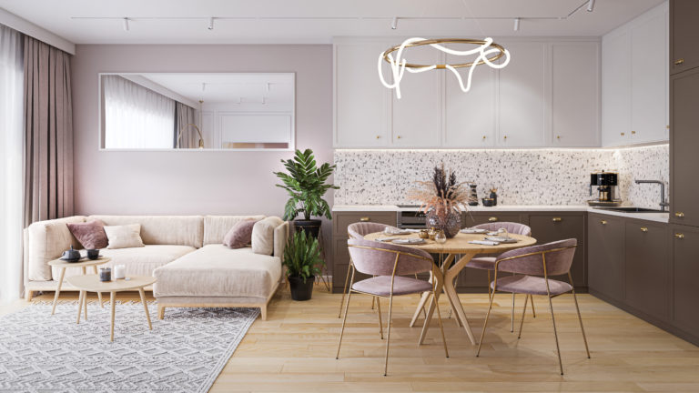 domy bliźniaki gdańsk kokoszki salon z kuchnią